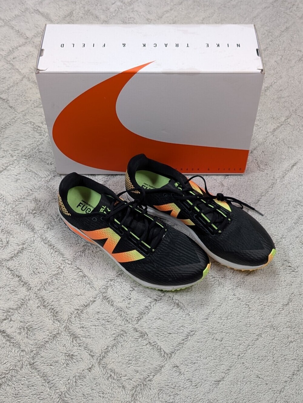 New Balance Fuelcell XC7 V5 Lime Glow Cross Country Run Shoes Mens 12 UXCS7LB5